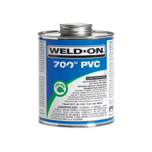 700 Clear Pvc Solvent Cement 1 Pt