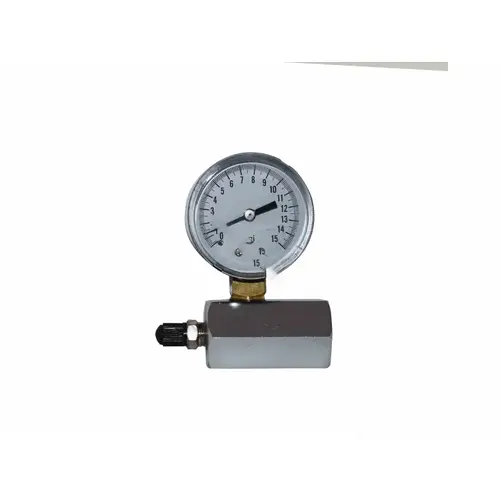 0-60 Test Gas Gauge With .75" Fpt Connection Silver 0-60 Test Gas Gauge With .75" Fpt Connection Silver