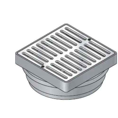 Nds 6" Square Brass Grate For 6"-s Nds 6" Square Brass Grate For 6"-s