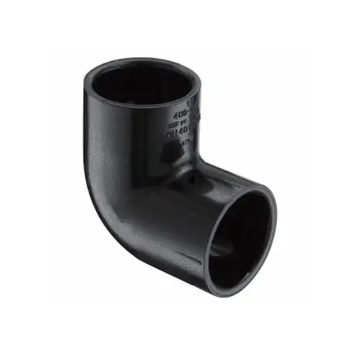 2" Black 90 Degree Elbow Socket Sch 40 Pvc
