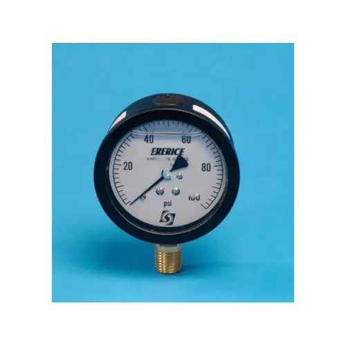 2-1/2" 100 Psi Filled Pressure Gauge 1/4" Npt