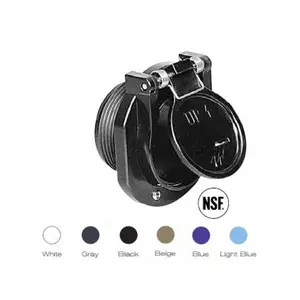 Waterway Plastics 600-2209-DKG 1.5"mpt Dk Gry Vac Lock Safety Fitting Dark Gray