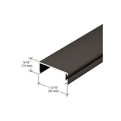 Dark Bronze/Black Anodized Class 1 IG500 Door Stop with Weatherseal - 21'-2"