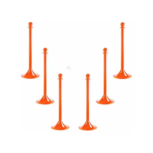 Safety Orange Crowd Control Stanchion