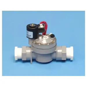 INDUSTRIAL PLASTIC VALVES 205TBV-E120A Diaphragm Type High Flow Valves 1" 120v Gray
