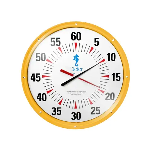 Yellow Battery Operated Wall Mount Pace Clock Yellow Battery Operated Wall Mount Pace Clock