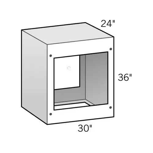 36"x24"x30" Straight Cabinet