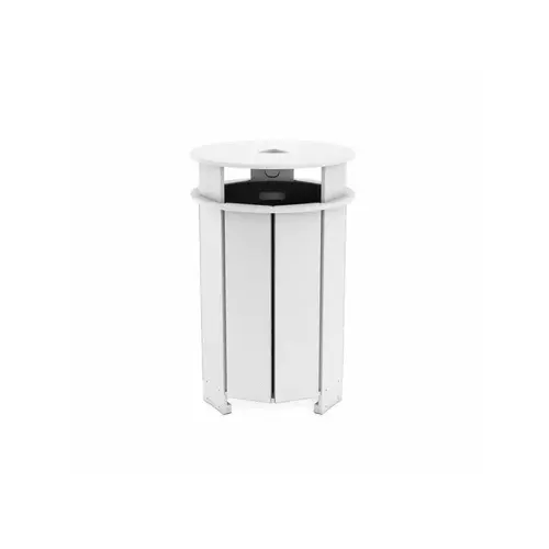 Round White Mainstay Trash Bin Round White Mainstay Trash Bin
