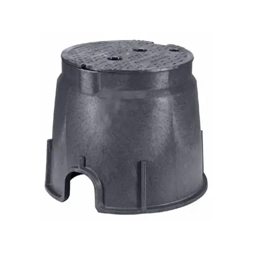 10" Gray Round Pro-spec Series Valve Box With Gray Bolt-down Lid 10" Gray Round Pro-spec Series Valve Box With Gray Bolt-down Lid