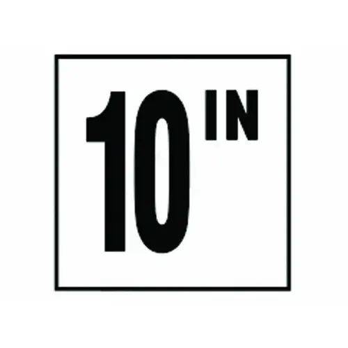 6" X 6" 10 Standard Number Smooth With In Tile Depth Marker 6" X 6" 10 Standard Number Smooth With In Tile Depth Marker