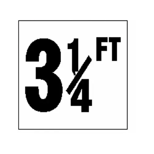 4in Smooth 3 .25 Ft Depth Marker 4in Smooth 3 .25 Ft Depth Marker