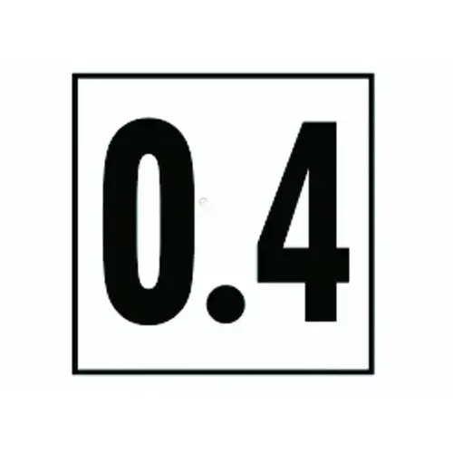 4in Non-skid Metric 0.4 Depth Marker White 4in Non-skid Metric 0.4 Depth Marker White