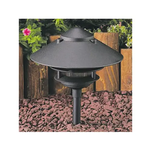 10" X 12-1/2"h Black Path Light With T3 Lamp 2.5w 10" X 12-1/2"h Black Path Light With T3 Lamp 2.5w