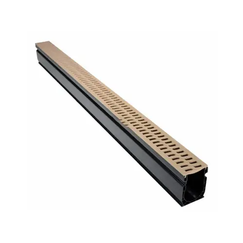 9' Sand Slim Channel Drain W Slotted Grates 9' Sand Slim Channel Drain W Slotted Grates
