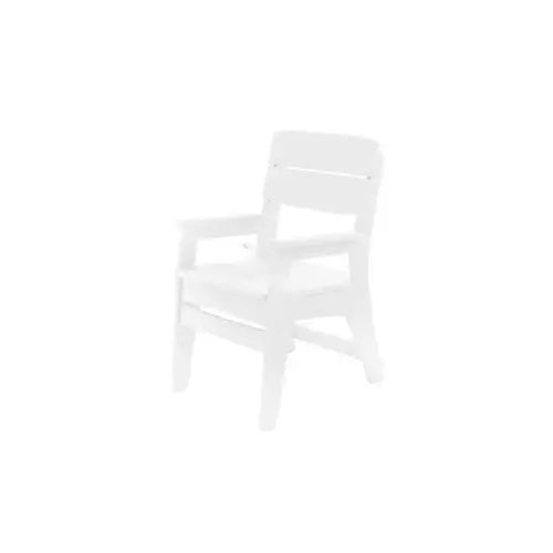 White Mainstay Dining Chair W/ Armrest White Mainstay Dining Chair W/ Armrest