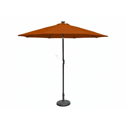 9' Mirage Solar Led Umbrella W/ Terra Cotta 9' Mirage Solar Led Umbrella W/ Terra Cotta