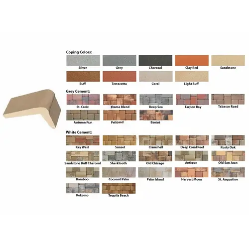 Large Coping Gry Gray