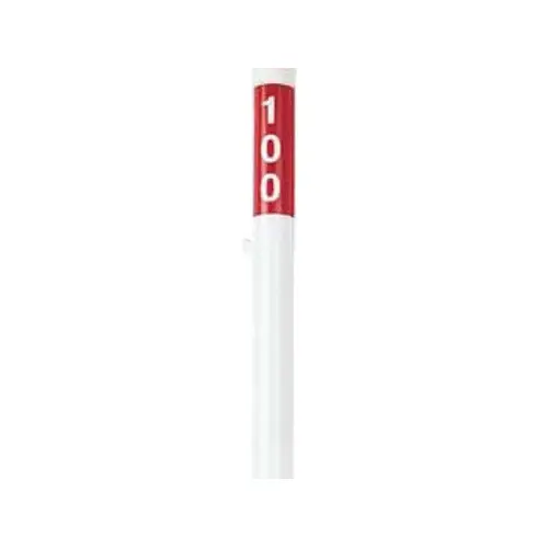 Red And White Stripe Pvc Distance Marker 100 Red And White Stripe Pvc Distance Marker 100