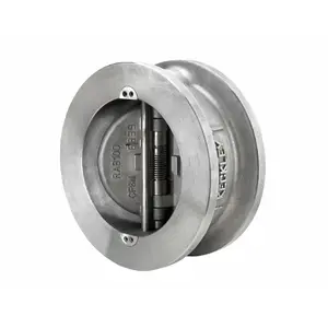 Keckley 12"DD1F-CI-34536 12" Cast Iron Wafer Body Double Disc Check Valve Silver