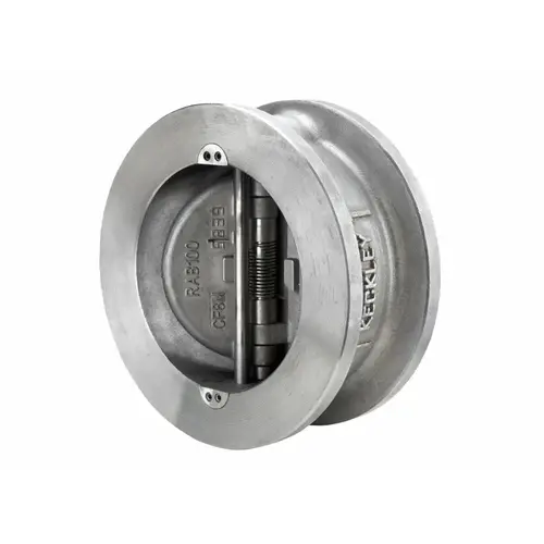 4" Cast Iron Wafer Body Double Disc Check Valve Silver