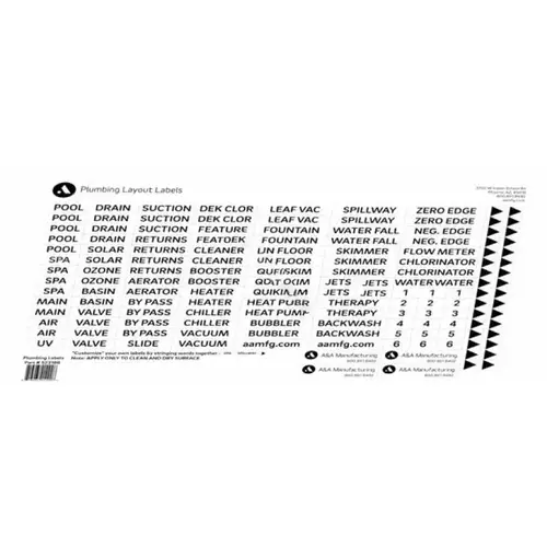 Plumbing Label Plumbing Label