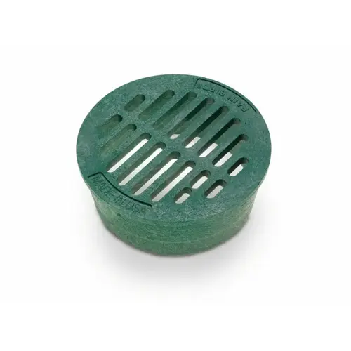 4" Green Plastic Round Flat Drain Grate 4" Green Plastic Round Flat Drain Grate