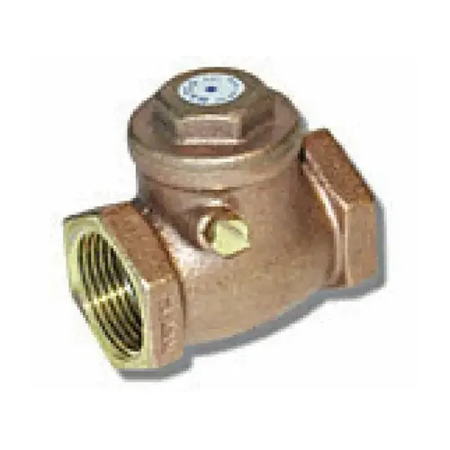 1-1/2" Brass Check Valve - Threaded & Sweat Gold 1-1/2" Brass Check Valve - Threaded & Sweat Gold