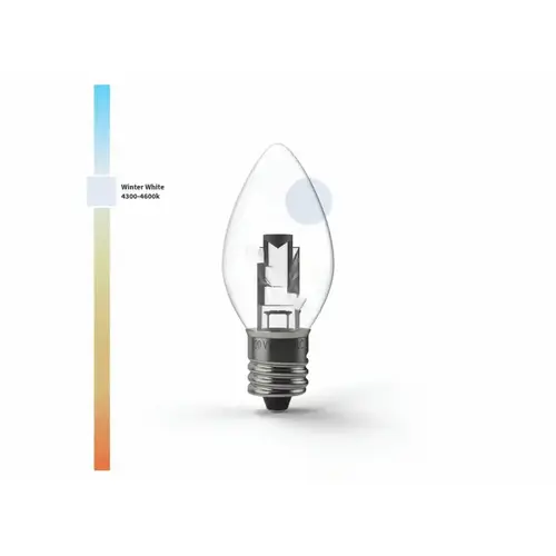 1.88" X 0.8" Winter White C7 (e12) Projector Series Smd Led Bulb 0.5w 120v 60hz