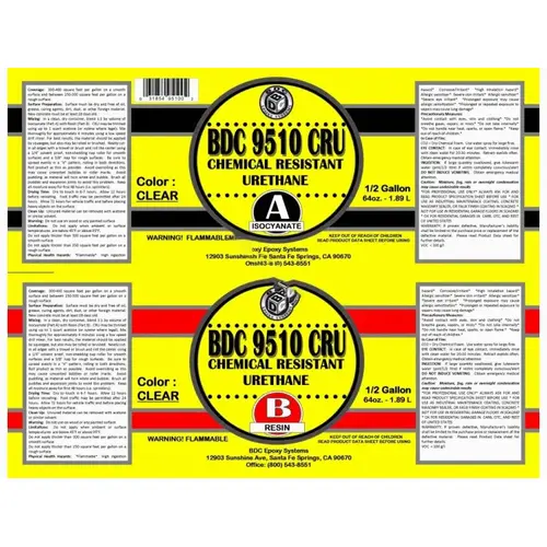 10gal Clear 9510 Chem Resistant Urethane Kit