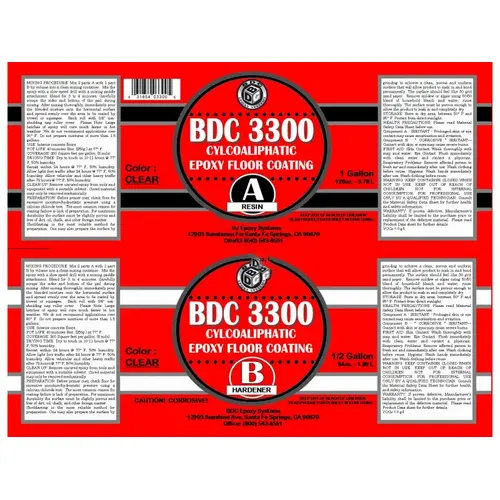 1.5gal 3300 Clear Cycloaliphatic Epoxy Kit 1.5gal 3300 Clear Cycloaliphatic Epoxy Kit