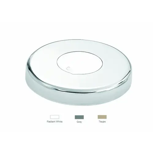 4.5" Taupe Vinyl Coated Stainless Steel Round Escutcheon