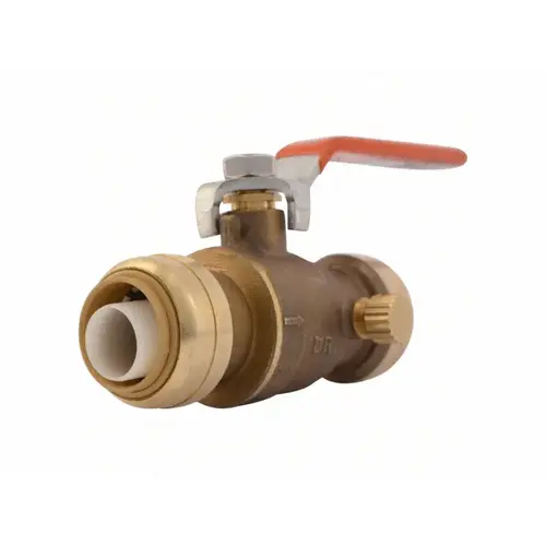 3/4 in. Push-to-Connect Brass Ball Valve with Drain