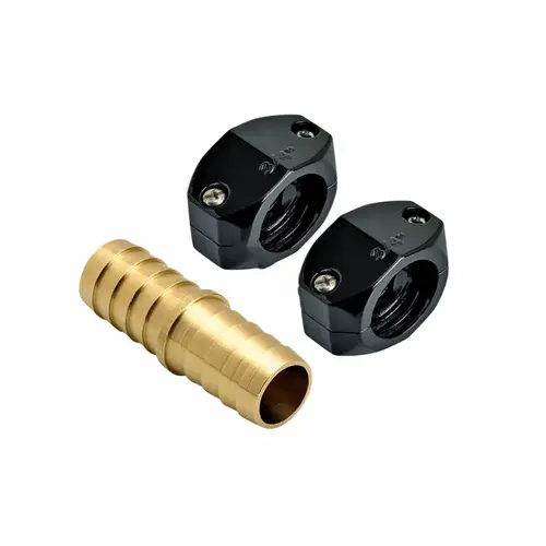 Underhill .75" Hd Hose Clamp W/ Coupling Brass Mender Underhill .75" Hd Hose Clamp W/ Coupling Brass Mender