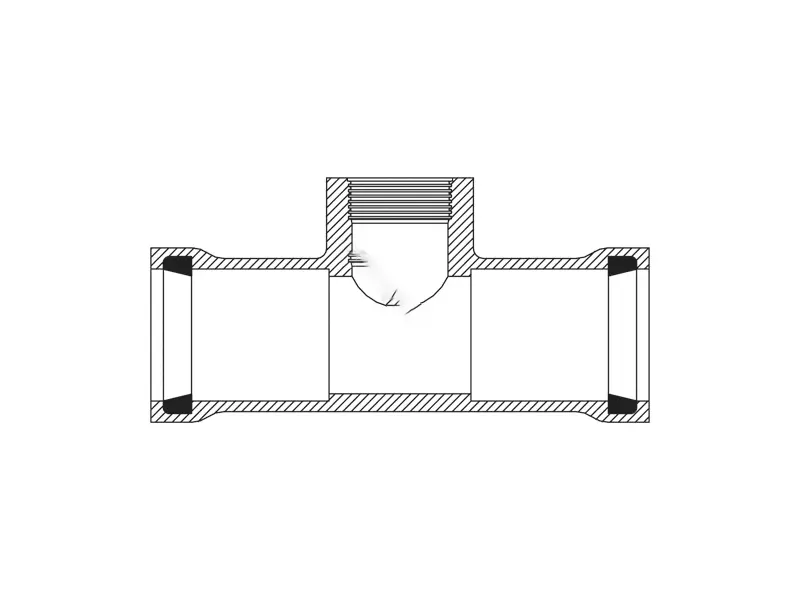 HARCO - THE HARRINGTON CORP 2.5 X 1.5 Pvc Acme Service Tee For Ips Pressure Pipe 153-256