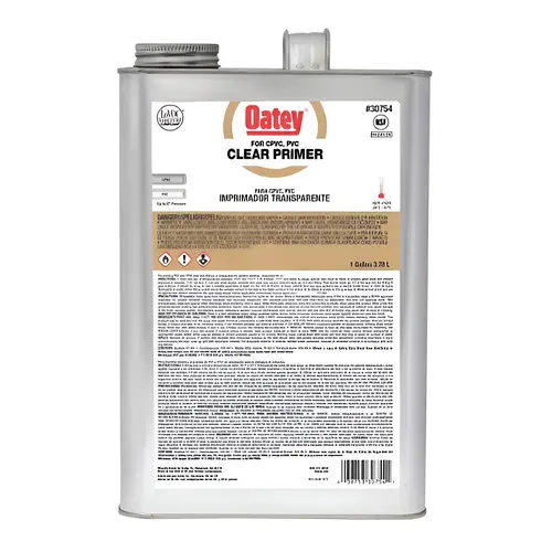 Oatey Gallon Primer Clear Lvoc Oatey Gallon Primer Clear Lvoc