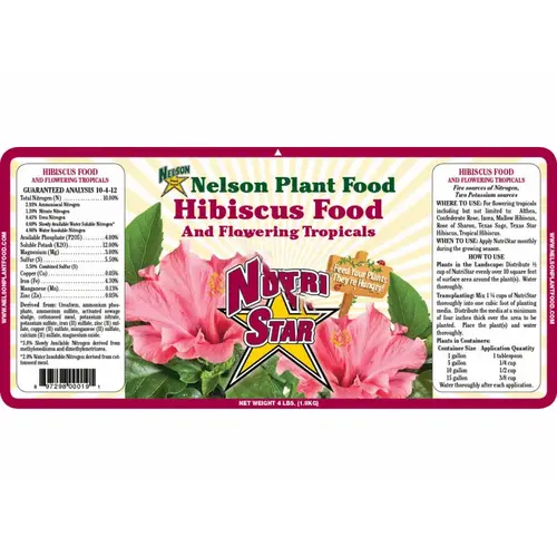 Nutri Star Hibiscus 2 Nelson 10-4-12 Hibiscus Food 2#