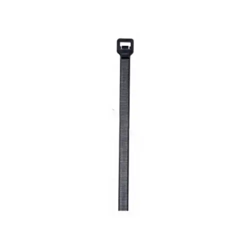 8" Cable Ties Uv Black Standard Duty Bent Tip