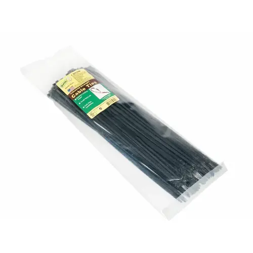 14" Cable Ties Uv Black Standard Duty Bent Tip 100/pk 14" Cable Ties Uv Black Standard Duty Bent Tip 100/pk