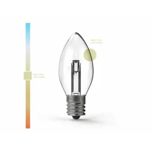 VILLAGE LIGHTING CO|TREEKEEPER V-20551 2.75" X 1.2" Warm Clear C9 (e17) Projector Series Smd Led Bulb 0.5w 120v 60hz