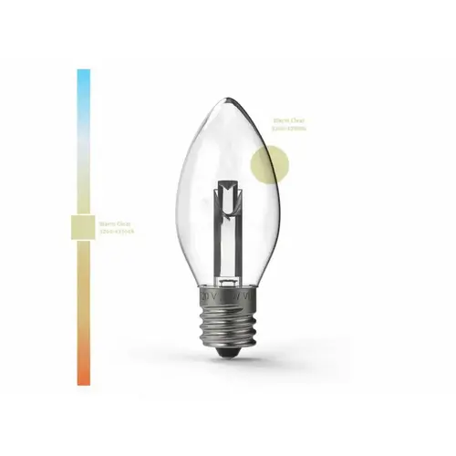 2.75" X 1.2" Warm Clear C9 (e17) Projector Series Smd Led Bulb 0.5w 120v 60hz