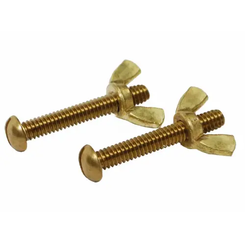 2/pk Brass Screw & Wing Nut Set 2/pk Brass Screw & Wing Nut Set