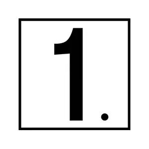 Inlays CC612510 6" X 6" White Tile With Black 5" Smooth "1." Depth Marker