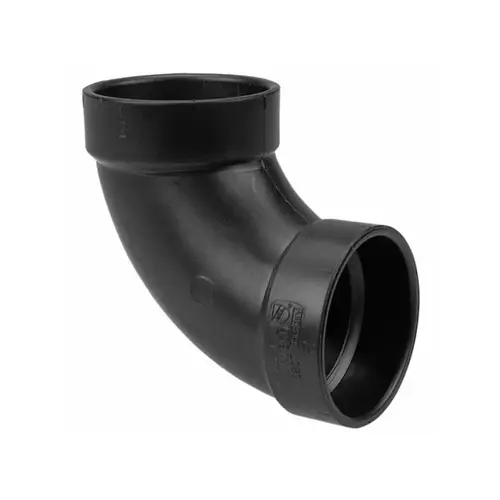 Drain, Waste & Vent 90 deg; Elbow: 3" Fitting, Hub x Hub, Acrylonitrile Butadiene Styrene Drain, Waste & Vent 90 deg; Elbow: 3" Fitting, Hub x Hub, Acrylonitrile Butadiene Styrene