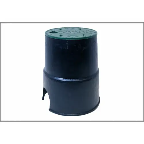 Dallas Specialty 6" Rnd Valve Box Blk W Grn Lid