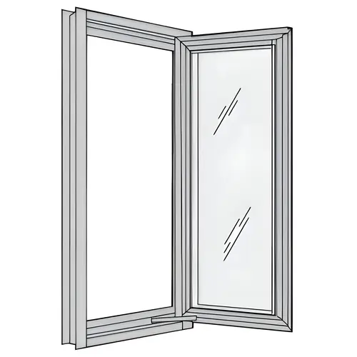 CRL-U.S. Aluminum TV40711 7400 Series Out-Swing Casement Window for 1" Glazing, Clear Anodized 7400 Series Out-Swing Casement Window for 1" Glazing, Clear Anodized