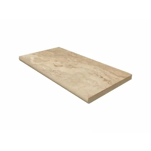 12"x24"x.75" Navona Travertine Bullnose Porcelain Coping 12"x24"x.75" Navona Travertine Bullnose Porcelain Coping