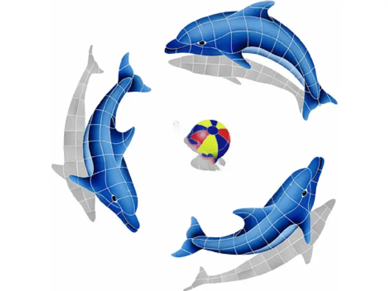 Artistry in Mosaics Dolphin Group Shadow Small DSHGRPS Artistry in Mosaics Dolphin Group Shadow Small DSHGRPS