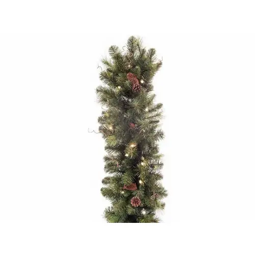 Village Lighting 9' Blk Forest Led Pine Garland Village Lighting 9' Blk Forest Led Pine Garland