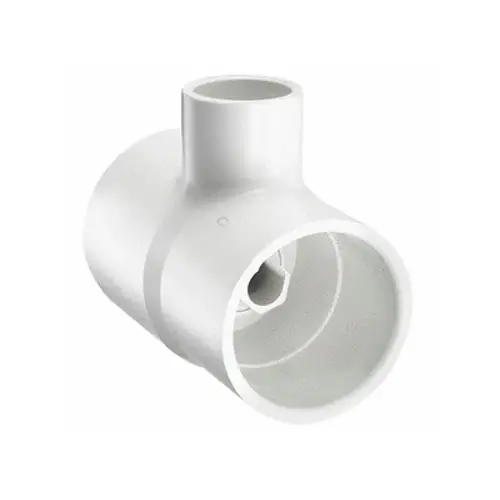 1.5"s2"spgx 1.5"sx.75"s1"spg Venturi Tee White 1.5"s2"spgx 1.5"sx.75"s1"spg Venturi Tee White