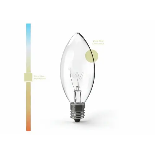 Warm Clear C9 (e12) Transparent Incandescent Bulb 7w 130v